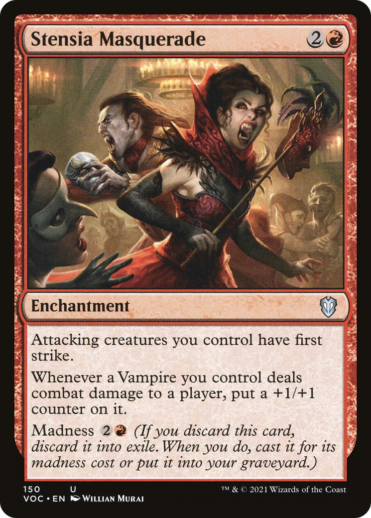 Stensia Masquerade (VOC-150) - Crimson Vow Commander - Premium MTG Single from Wizards of the Coast - Just $0.29! Shop now at Game Crave Tournament Store