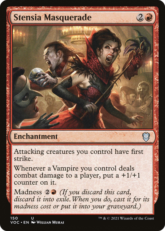 Stensia Masquerade (VOC-150) - Crimson Vow Commander - Premium MTG Single from Wizards of the Coast - Just $0.29! Shop now at Game Crave Tournament Store