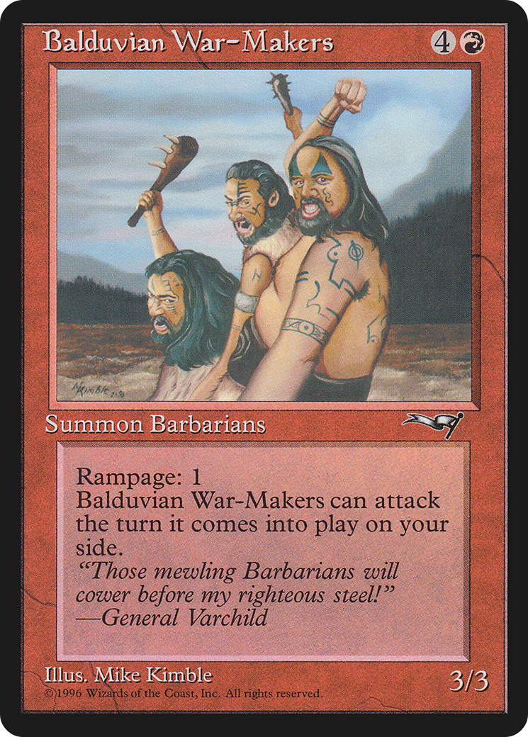 Balduvian War-Makers (ALL-66A) - Alliances - Premium MTG Single from Wizards of the Coast - Just $0.25! Shop now at Game Crave Tournament Store