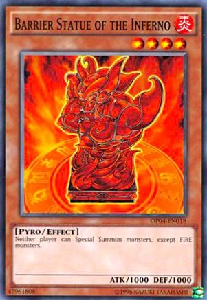 Barrier Statue of the Inferno (OP04-EN018) - OTS Tournament Pack 4 Unlimited - Premium Yugioh Single from Konami - Just $0.26! Shop now at Game Crave Tournament Store