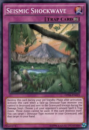 Seismic Shockwave (OP04-EN025) - OTS Tournament Pack 4 Unlimited - Premium Yugioh Single from Konami - Just $0.23! Shop now at Game Crave Tournament Store