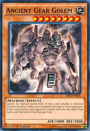 Ancient Gear Golem (SR03-EN005) - Structure Deck: Machine Reactor Unlimited - Premium Yugioh Single from Konami - Just $0.25! Shop now at Game Crave Tournament Store