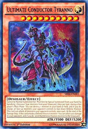 Ultimate Conductor Tyranno (SR04-EN001) - Structure Deck: Dinosmasher's Fury Unlimited - Premium Yugioh Single from Konami - Just $0.11! Shop now at Game Crave Tournament Store
