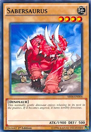 Sabersaurus (SR04-EN004) - Structure Deck: Dinosmasher's Fury 1st Edition - Premium Yugioh Single from Konami - Just $0.25! Shop now at Game Crave Tournament Store