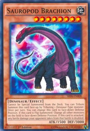 Sauropod Brachion (SR04-EN008) - Structure Deck: Dinosmasher's Fury 1st Edition - Premium Yugioh Single from Konami - Just $0.25! Shop now at Game Crave Tournament Store