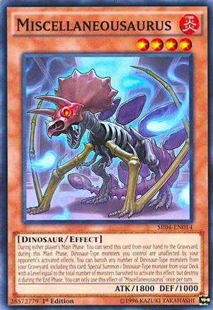 Miscellaneousaurus (SR04-EN014) - Structure Deck: Dinosmasher's Fury 1st Edition - Premium Yugioh Single from Konami - Just $0.25! Shop now at Game Crave Tournament Store