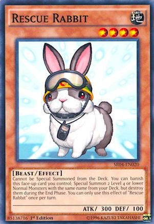 Rescue Rabbit (SR04-EN020) - Structure Deck: Dinosmasher's Fury 1st Edition - Premium Yugioh Single from Konami - Just $0.25! Shop now at Game Crave Tournament Store