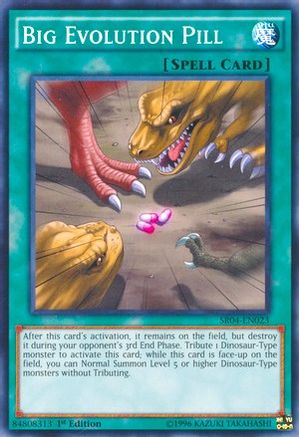 Big Evolution Pill (SR04-EN023) - Structure Deck: Dinosmasher's Fury Unlimited - Premium Yugioh Single from Konami - Just $0.25! Shop now at Game Crave Tournament Store