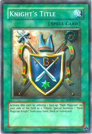 Knight's Title (Reshef of Destruction) (Super Rare) (ROD-EN002) - Yu-Gi-Oh! Video Game Promotional Cards Unlimited - Premium Yugioh Single from Konami - Just $1.48! Shop now at Game Crave Tournament Store