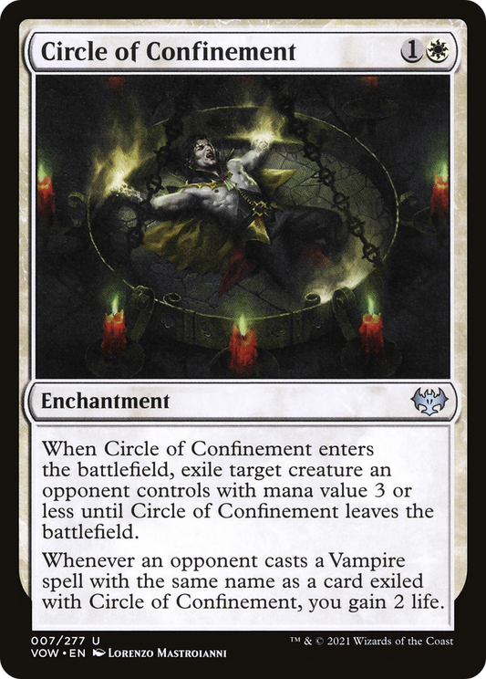 Circle of Confinement (VOW-007) - Innistrad: Crimson Vow - Premium MTG Single from Wizards of the Coast - Just $0.08! Shop now at Game Crave Tournament Store