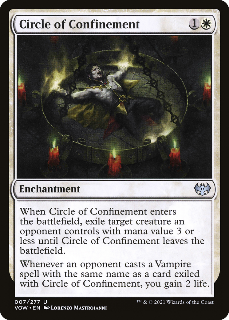 Circle of Confinement (VOW-007) - Innistrad: Crimson Vow Foil - Premium MTG Single from Wizards of the Coast - Just $0.08! Shop now at Game Crave Tournament Store