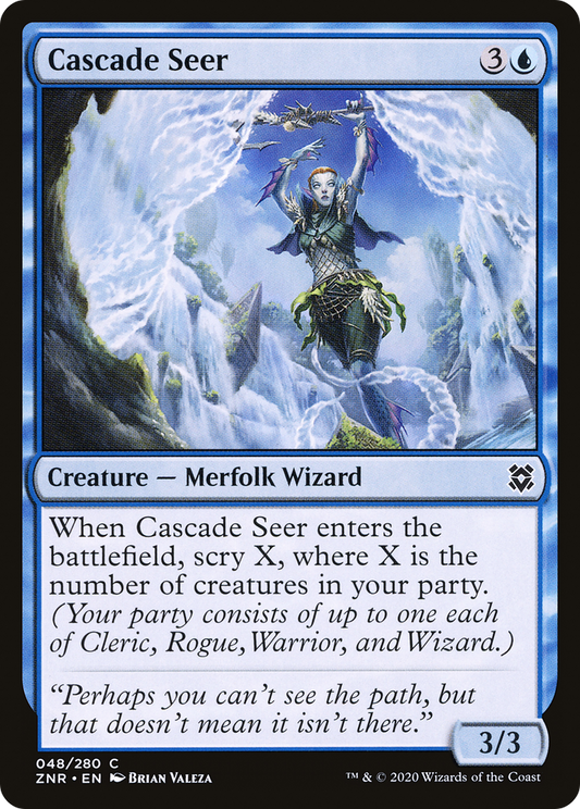 Cascade Seer (ZNR-048) - Zendikar Rising Foil - Premium MTG Single from Wizards of the Coast - Just $0.25! Shop now at Game Crave Tournament Store