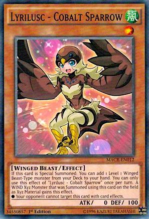 Lyrilusc - Cobalt Sparrow (MACR-EN012) - Maximum Crisis Unlimited - Premium Yugioh Single from Konami - Just $0.25! Shop now at Game Crave Tournament Store