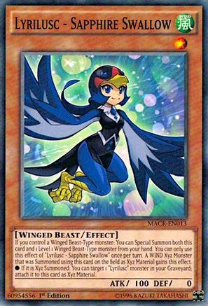 Lyrilusc - Sapphire Swallow (MACR-EN013) - Maximum Crisis 1st Edition - Premium Yugioh Single from Konami - Just $0.23! Shop now at Game Crave Tournament Store