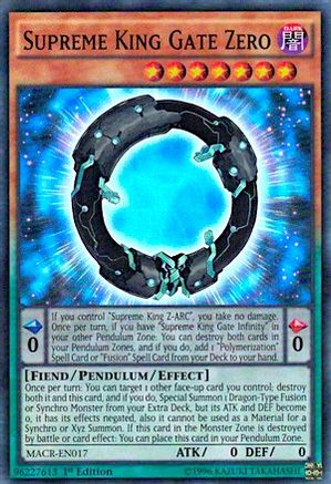 Supreme King Gate Zero (MACR-EN017) - Maximum Crisis 1st Edition - Premium Yugioh Single from Konami - Just $0.26! Shop now at Game Crave Tournament Store