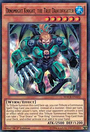 Dinomight Knight, the True Dracofighter (MACR-EN022) - Maximum Crisis Unlimited - Premium Yugioh Single from Konami - Just $1.76! Shop now at Game Crave Tournament Store