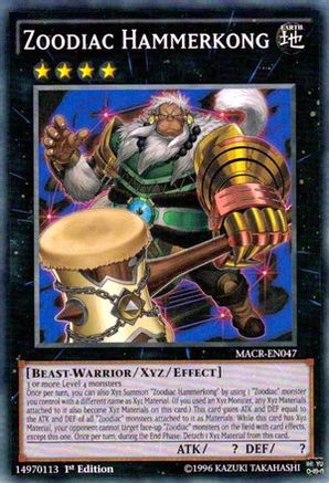 Zoodiac Hammerkong (MACR-EN047) - Maximum Crisis 1st Edition - Premium Yugioh Single from Konami - Just $0.25! Shop now at Game Crave Tournament Store