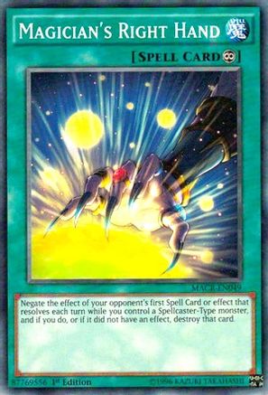Magician's Right Hand (MACR-EN049) - Maximum Crisis 1st Edition - Premium Yugioh Single from Konami - Just $0.31! Shop now at Game Crave Tournament Store