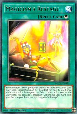 Magician's Restage (MACR-EN051) - Maximum Crisis 1st Edition - Premium Yugioh Single from Konami - Just $0.25! Shop now at Game Crave Tournament Store