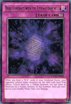 Dark Contract with the Eternal Darkness (MACR-EN068) - Maximum Crisis 1st Edition - Premium Yugioh Single from Konami - Just $0.33! Shop now at Game Crave Tournament Store