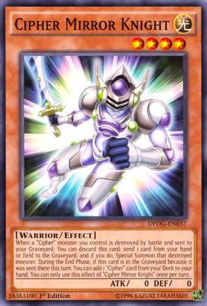 Cipher Mirror Knight (DPDG-EN037) - Duelist Pack: Dimensional Guardians 1st Edition - Premium Yugioh Single from Konami - Just $0.25! Shop now at Game Crave Tournament Store
