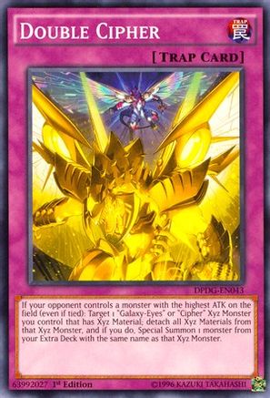 Double Cipher (DPDG-EN043) - Duelist Pack: Dimensional Guardians 1st Edition - Premium Yugioh Single from Konami - Just $0.25! Shop now at Game Crave Tournament Store