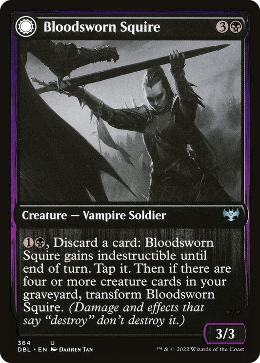 Bloodsworn Squire // Bloodsworn Knight (DBL-364) - Innistrad: Double Feature: (Double Faced Transform) - Premium MTG Single from Wizards of the Coast - Just $0.08! Shop now at Game Crave Tournament Store