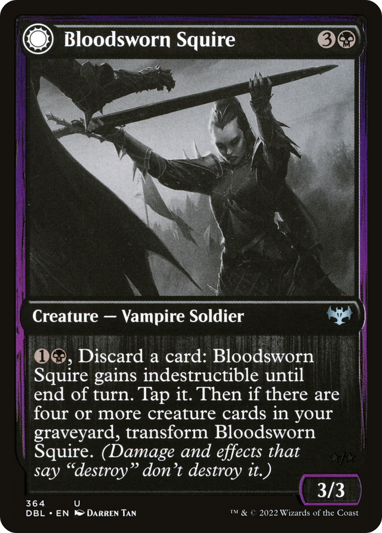 Bloodsworn Squire // Bloodsworn Knight (DBL-364) - Innistrad: Double Feature: (Double Faced Transform) Foil - Premium MTG Single from Wizards of the Coast - Just $0.08! Shop now at Game Crave Tournament Store