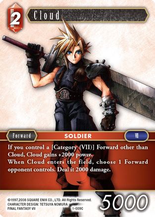 Cloud (Common) (OPUS I) Foil - Premium Final Fantasy Single from Opus I - Just $18.30! Shop now at Game Crave Tournament Store