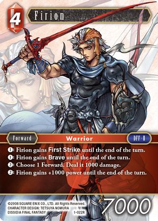 Firion (Rare) (OPUS I) Foil - Premium Final Fantasy Single from Opus I - Just $0.61! Shop now at Game Crave Tournament Store
