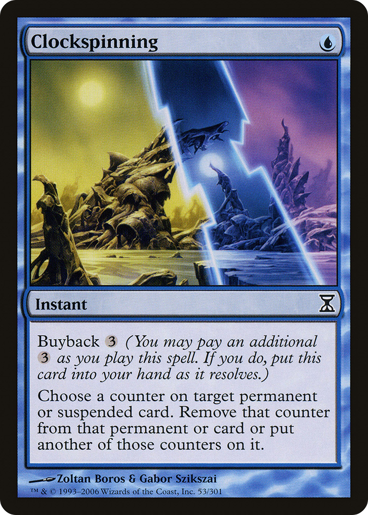 Clockspinning (TSP-053) - Time Spiral Foil - Premium MTG Single from Wizards of the Coast - Just $3.40! Shop now at Game Crave Tournament Store