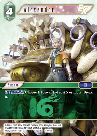 Alexander EX (OPUS I) Foil - Premium Final Fantasy Single from Opus I - Just $0.57! Shop now at Game Crave Tournament Store