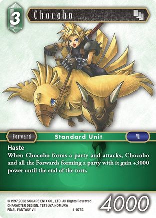 Chocobo - 1-075C (OPUS I) Foil - Premium Final Fantasy Single from Opus I - Just $2.24! Shop now at Game Crave Tournament Store