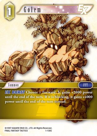 Golem EX (OPUS I) - Premium Final Fantasy Single from Opus I - Just $0.25! Shop now at Game Crave Tournament Store