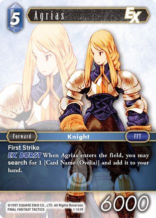 Agrias EX (OPUS I) Foil - Premium Final Fantasy Single from Opus I - Just $5.72! Shop now at Game Crave Tournament Store