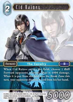 Cid Raines (OPUS I) - Premium Final Fantasy Single from Opus I - Just $0.25! Shop now at Game Crave Tournament Store