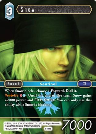 Snow (Starter) (OPUS I) Foil - Premium Final Fantasy Single from Opus I - Just $0.47! Shop now at Game Crave Tournament Store