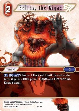 Belias, the Gigas EX (OPUS II) - Premium Final Fantasy Single from Opus II - Just $0.26! Shop now at Game Crave Tournament Store