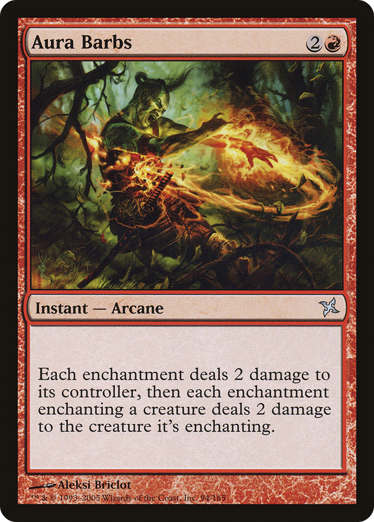 Aura Barbs (BOK-094) - Betrayers of Kamigawa - Premium MTG Single from Wizards of the Coast - Just $0.08! Shop now at Game Crave Tournament Store
