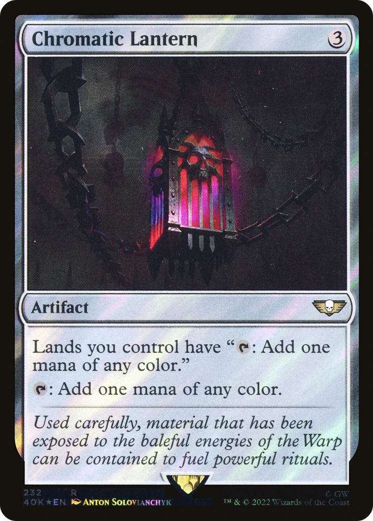 Chromatic Lantern (40K-232★) - Warhammer 40,000 Commander Foil - Premium MTG Single from Wizards of the Coast - Just $1.56! Shop now at Game Crave Tournament Store
