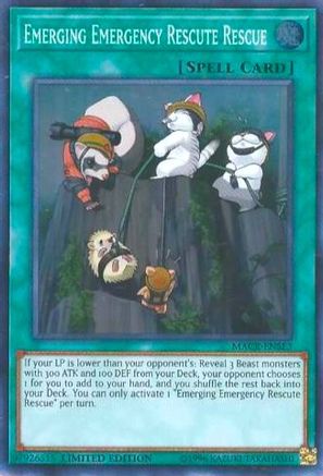 Emerging Emergency Rescute Rescue (MACR-ENSE3) - Maximum Crisis Limited - Premium Yugioh Single from Konami - Just $0.25! Shop now at Game Crave Tournament Store
