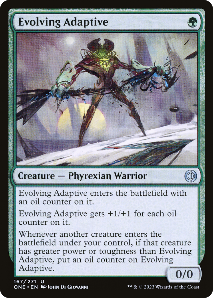 Evolving Adaptive (ONE-167) - Phyrexia: All Will Be One - Premium MTG Single from Wizards of the Coast - Just $0.08! Shop now at Game Crave Tournament Store