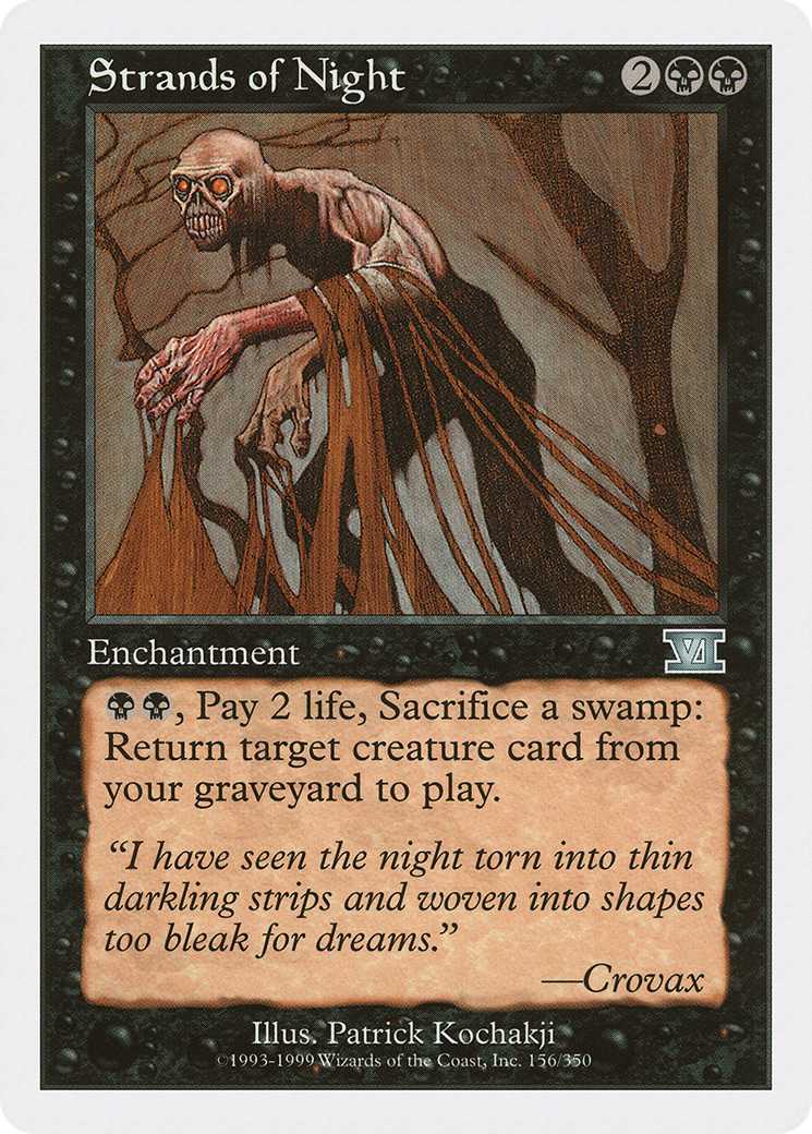 Strands of Night (6ED-156) - Classic Sixth Edition - Premium MTG Single from Wizards of the Coast - Just $0.10! Shop now at Game Crave Tournament Store
