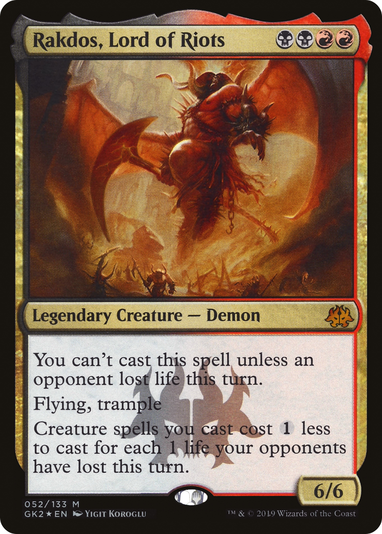 Rakdos, Lord of Riots (GK2-052) - RNA Guild Kit Foil - Premium MTG Single from Wizards of the Coast - Just $1.03! Shop now at Game Crave Tournament Store