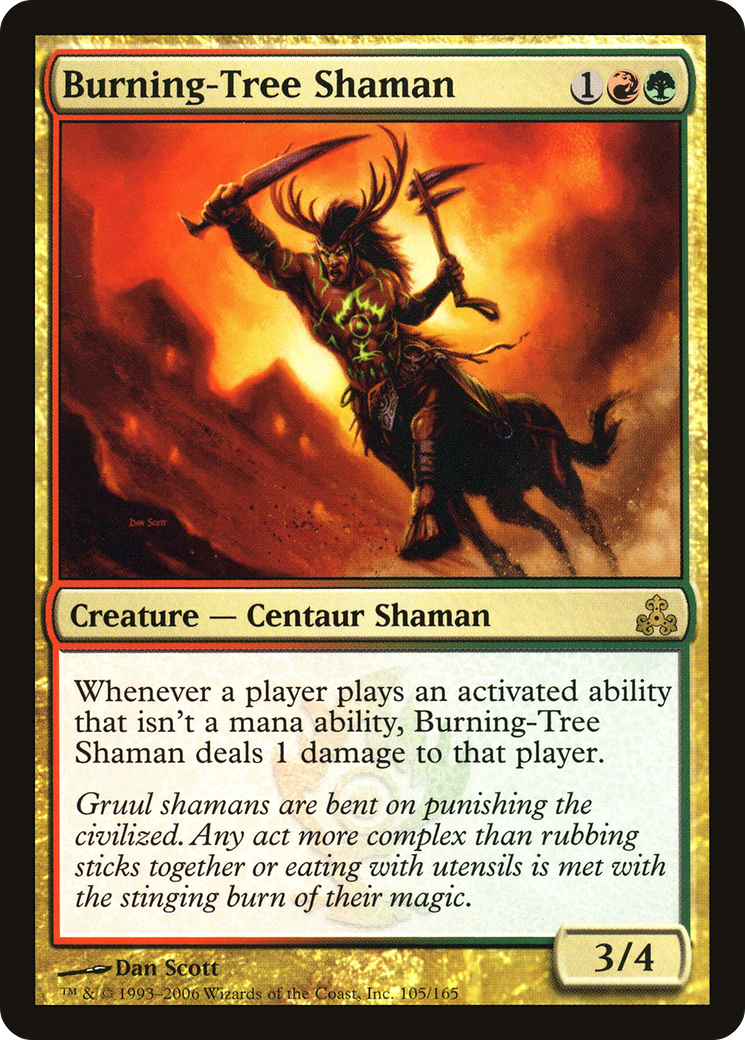 Burning-Tree Shaman (GPT-105) - Guildpact - Premium MTG Single from Wizards of the Coast - Just $0.13! Shop now at Game Crave Tournament Store