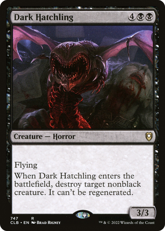 Dark Hatchling (CLB-747) - Commander Legends: Battle for Baldur's Gate - Premium MTG Single from Wizards of the Coast - Just $0.25! Shop now at Game Crave Tournament Store