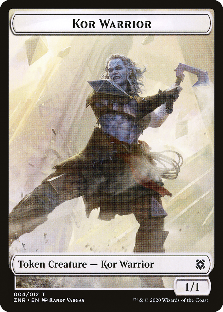Kor Warrior (TZNR-004) - Zendikar Rising Tokens - Premium MTG Single from Wizards of the Coast - Just $0! Shop now at Game Crave Tournament Store