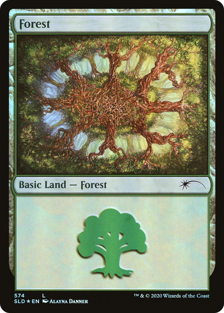 Forest (SLD-574) - Secret Lair Drop Foil - Premium MTG Single from Wizards of the Coast - Just $0.28! Shop now at Game Crave Tournament Store