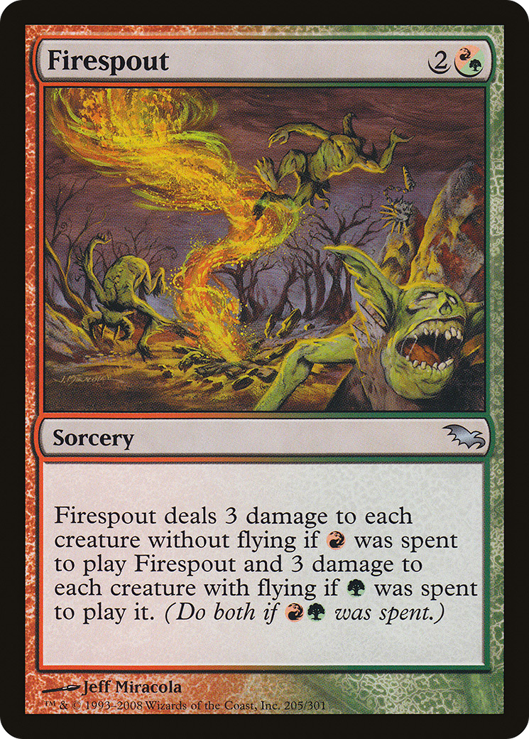 Firespout (SHM-205) - Shadowmoor Foil - Premium MTG Single from Wizards of the Coast - Just $4.08! Shop now at Game Crave Tournament Store