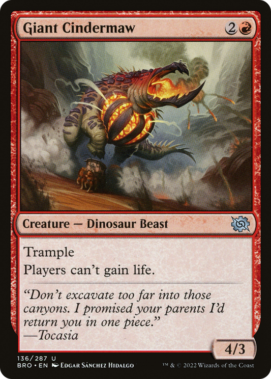 Giant Cindermaw (BRO-136) - The Brothers' War - Premium MTG Single from Wizards of the Coast - Just $0.25! Shop now at Game Crave Tournament Store